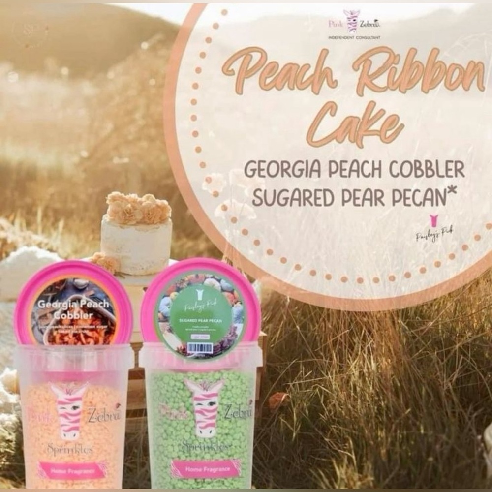 Peach Ribbon Cake Pink Zebra Blend 🍑